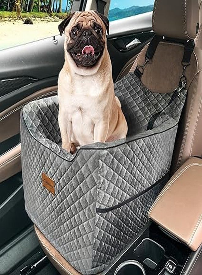 BLESSING PET SUPPLY Dog SEAT Belts and SEAT Covers (Bucket Booster Dog Car Seat Gray)